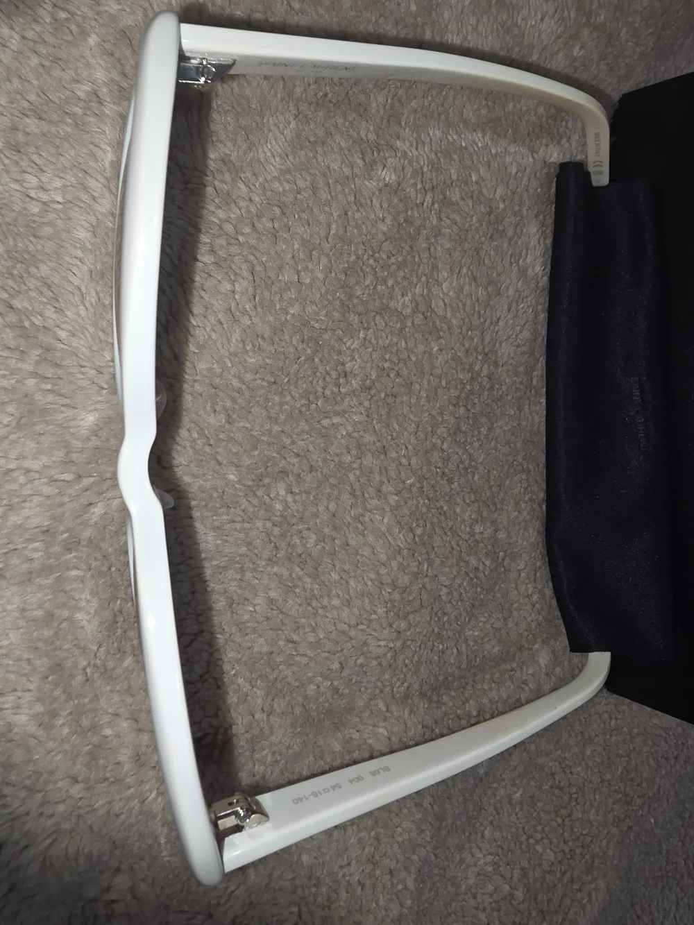 Saint Laurent Ivory Cat-Eye Sunglasses for Women